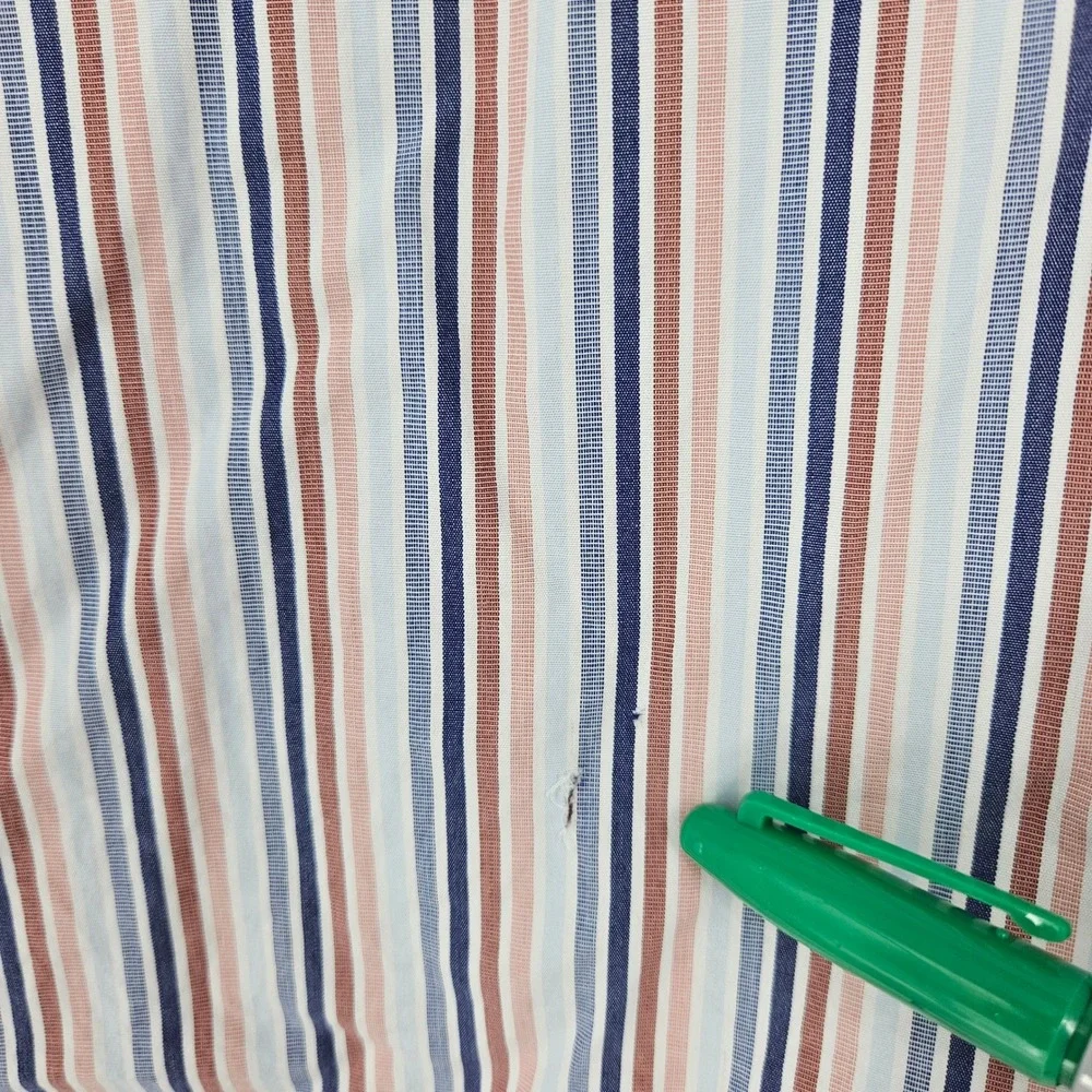 J‎ Crew Shirt Mens Large 16 16.5 Striped Button Up Casual Long Sleeve FLAWS